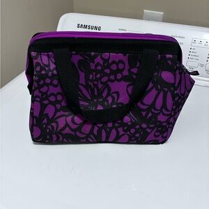Floral Purple and Black Women's Lunchbox